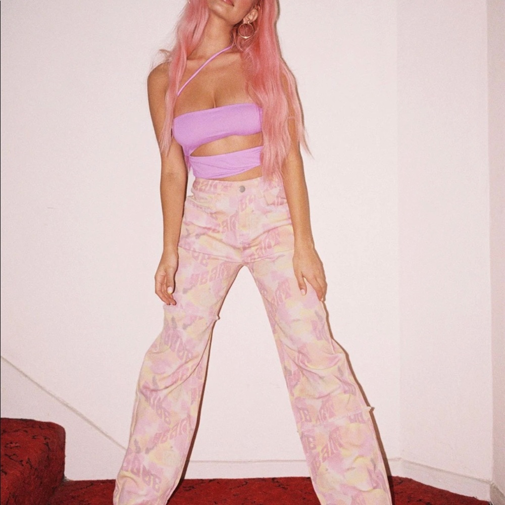 Princess Polly love pastel pink sherbet pants